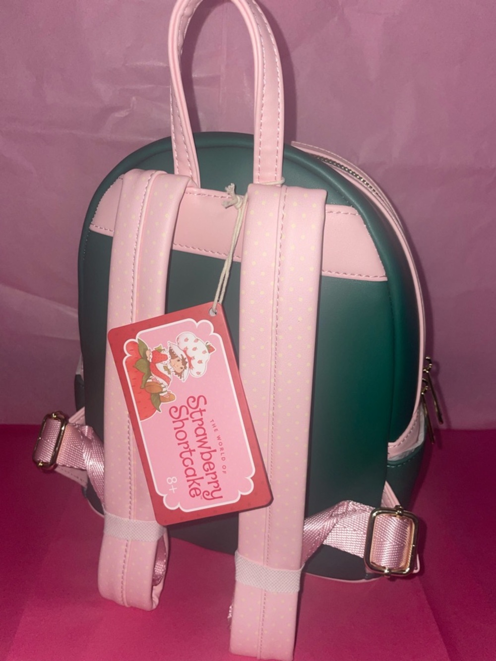 Loungefly Green & Pink Strawberry Shortcake Mini Backpack - Picture 2 of 8